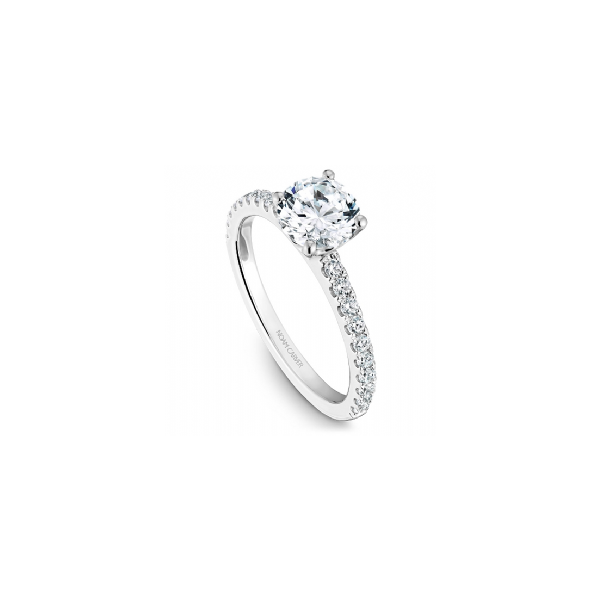 1/4CTW 14K WG 4 Prong Solitaire with Mined Diamond Engagement Ring The Ring Austin Round Rock, TX