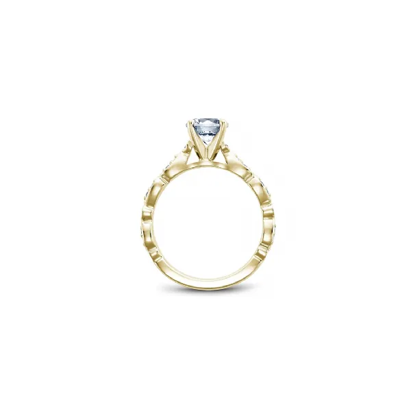 1/8CTW 14K YG Mined Diamond Mil grain Detail Engagement Ring Image 2 The Ring Austin Round Rock, TX