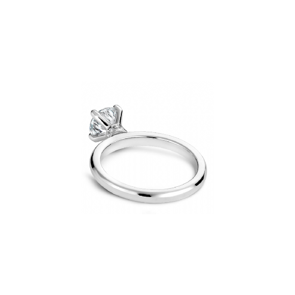 1/20CTW 14K WG Solitaire With Mined Diamond Collar Solitaire Engagement Ring Image 3 The Ring Austin Round Rock, TX