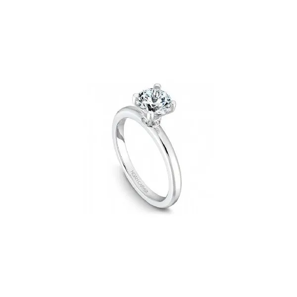 1/20CTW 14K WG Solitaire With Mined Diamond Collar Solitaire Engagement Ring The Ring Austin Round Rock, TX