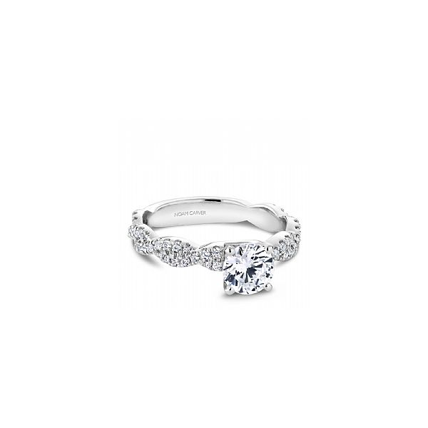 1/3CTW 14K WG Mined Diamond Braided Engagement Ring Image 2 The Ring Austin Round Rock, TX