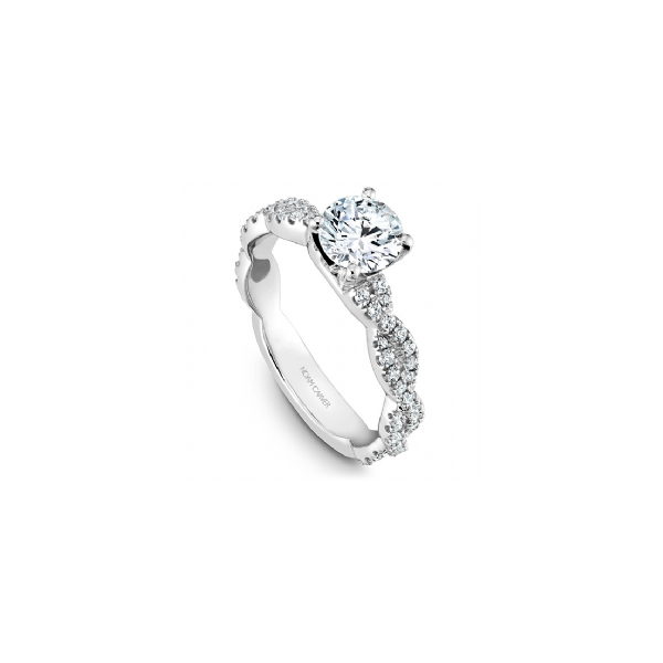 1/3CTW 14K WG Mined Diamond Braided Engagement Ring The Ring Austin Round Rock, TX