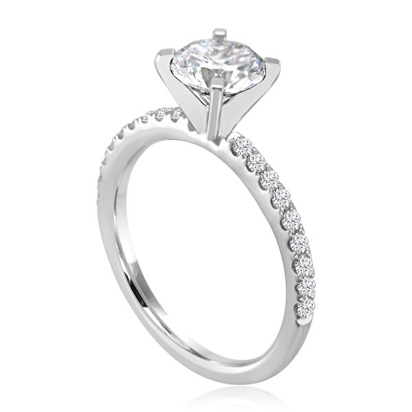 French Pave Engagement Semi Mount 1/4ctw Image 2 The Ring Austin Round Rock, TX