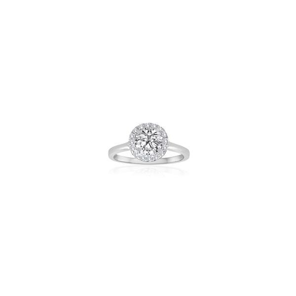 Round Pave Halo Split Shank Engagement Semi Mount 3/8ctw The Ring Austin Round Rock, TX