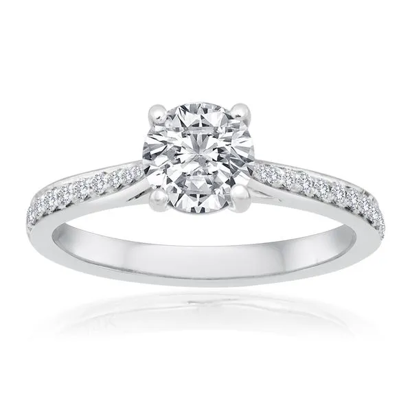 Round Pave Engagement Semi Mount 1/6ctw The Ring Austin Round Rock, TX