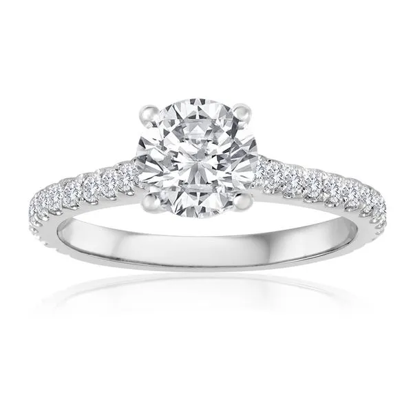 Round Pave Engagement Semi Mount  2/5ctw The Ring Austin Round Rock, TX