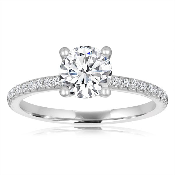 Round Pave Engagement Semi Mount 1/4ctw The Ring Austin Round Rock, TX