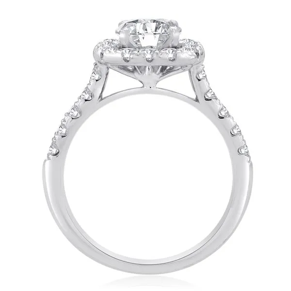 Round Pave Halo Engagement Semi Mount 2/5ctw Image 2 The Ring Austin Round Rock, TX