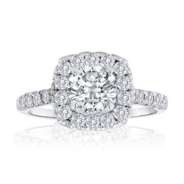 Round Pave Halo Engagement Semi Mount 2/5ctw The Ring Austin Round Rock, TX