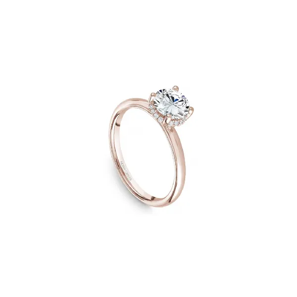 1/10CTW 14K RG Solitaire with Hidden Halo Engagement Ring The Ring Austin Round Rock, TX