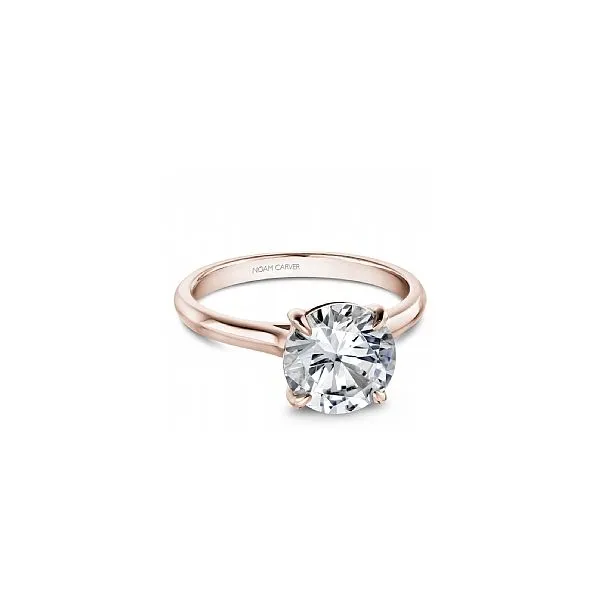 14K RG 4 Prong Solitaire Engagement Ring Image 2 The Ring Austin Round Rock, TX