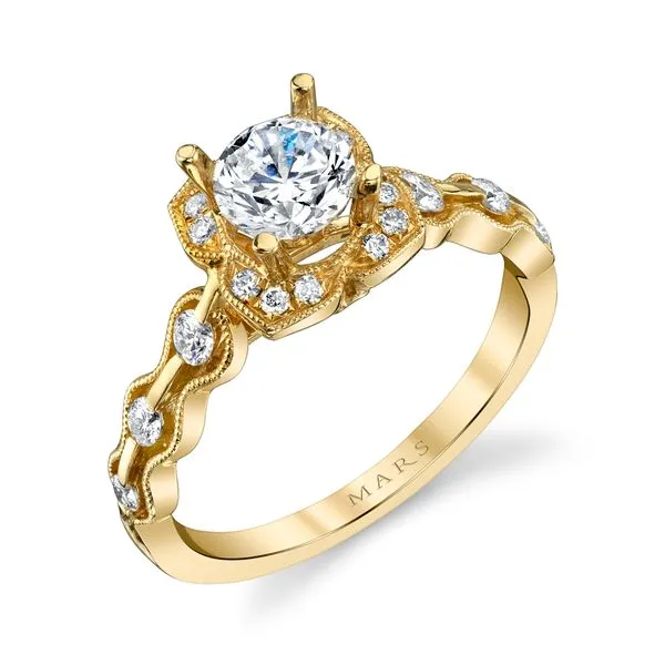 14k Yellow Gold Semi Mount 1/4ctw Image 2 The Ring Austin Round Rock, TX