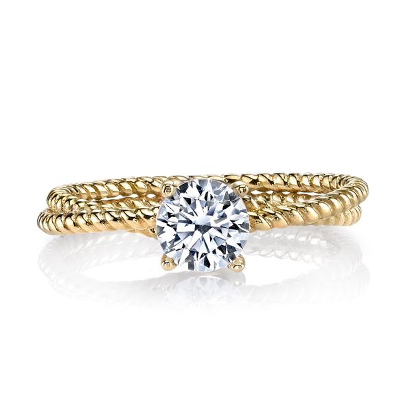 14K Yellow Gold Braided Twist Solitaire Engagement Ring Image 2 The Ring Austin Round Rock, TX