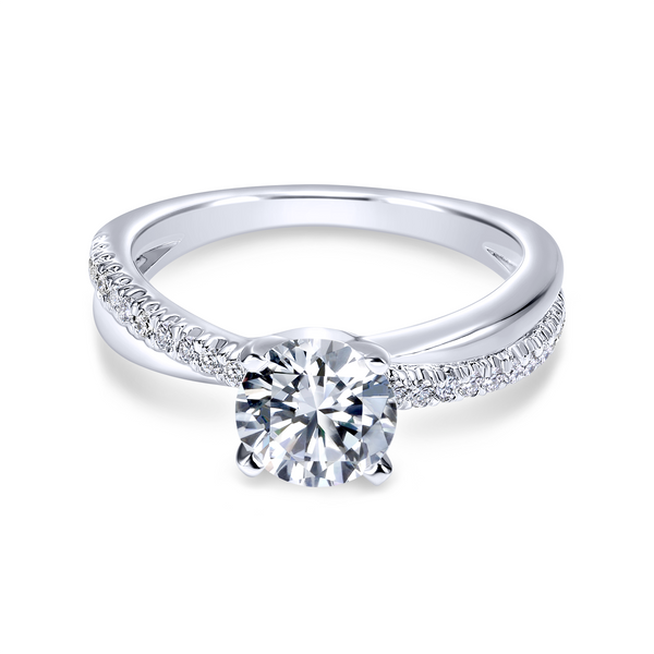 Elegant crisscrossing band with an array of diamonds Image 2 The Ring Austin Round Rock, TX