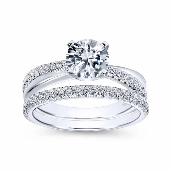 Elegant crisscrossing band with an array of diamonds Image 4 The Ring Austin Round Rock, TX