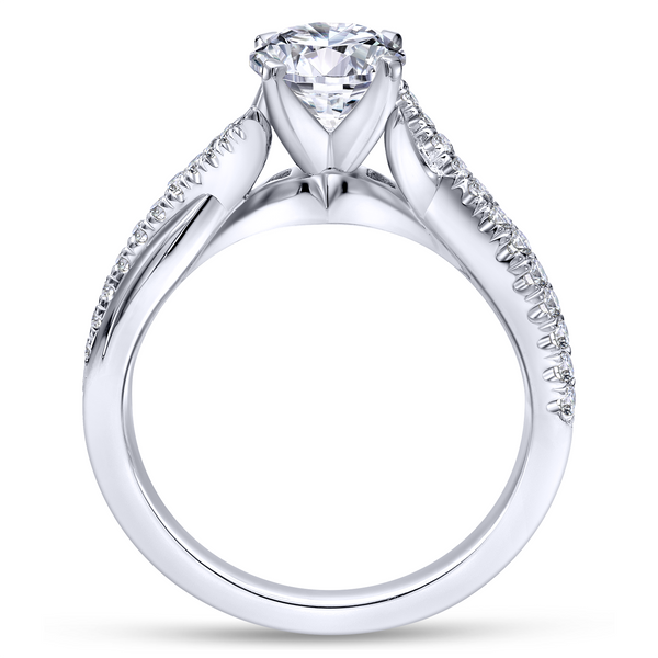 Diamond and precious metal criss cross setting that meets at the center for a flair of sophistication Image 3 The Ring Austin Round Rock, TX