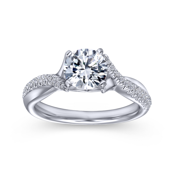 Diamond and precious metal criss cross setting that meets at the center for a flair of sophistication Image 5 The Ring Austin Round Rock, TX
