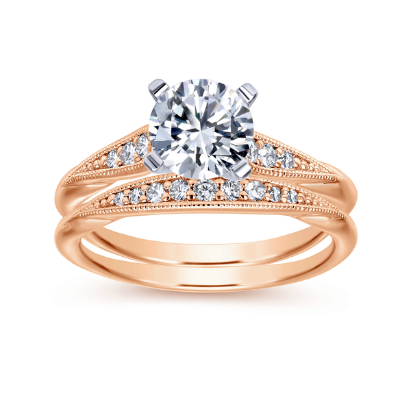 Tapered strings of graduated diamonds adorn the shoulders of a slim white gold band Image 4 The Ring Austin Round Rock, TX