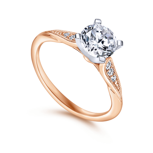 Tapered strings of graduated diamonds adorn the shoulders of a slim white gold band The Ring Austin Round Rock, TX