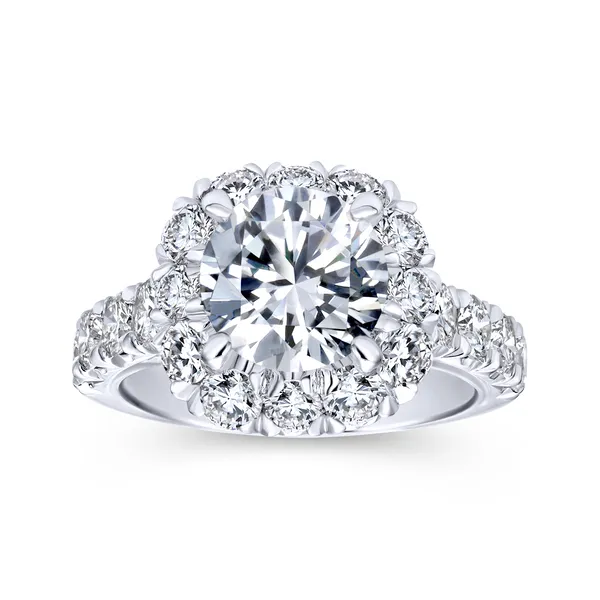 14k White Gold Round Halo Diamond Engagement Ring Image 5 The Ring Austin Round Rock, TX