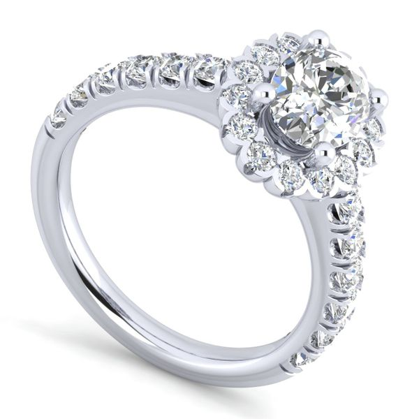 14k White Gold Oval Halo Diamond Engagement Ring The Ring Austin Round Rock, TX