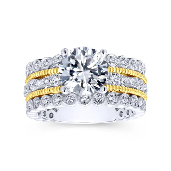 14k Yellow/white Gold Round Straight Diamond Engagement Ring Image 5 The Ring Austin Round Rock, TX