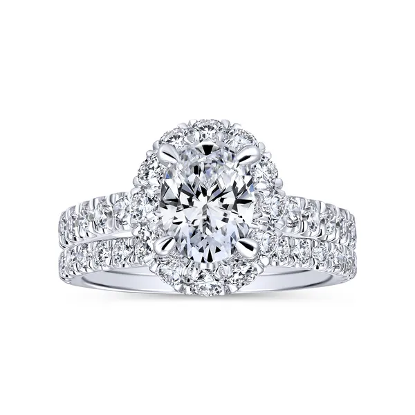 14k White Gold Oval Halo Diamond Engagement Ring Image 4 The Ring Austin Round Rock, TX