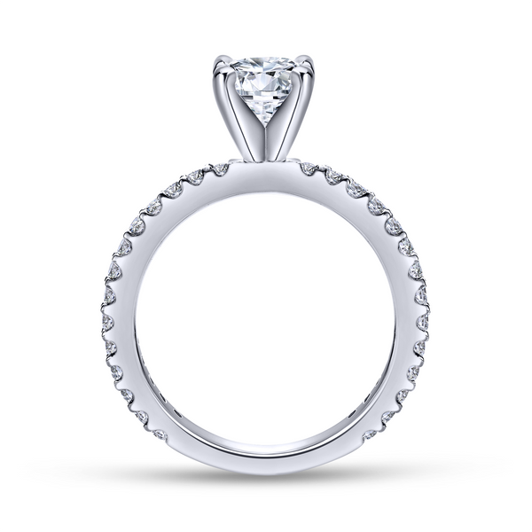 14k White Gold Round Straight Diamond Engagement Ring Image 3 The Ring Austin Round Rock, TX