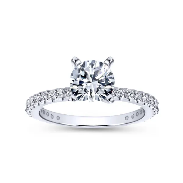 14k White Gold Round Straight Diamond Engagement Ring Image 5 The Ring Austin Round Rock, TX