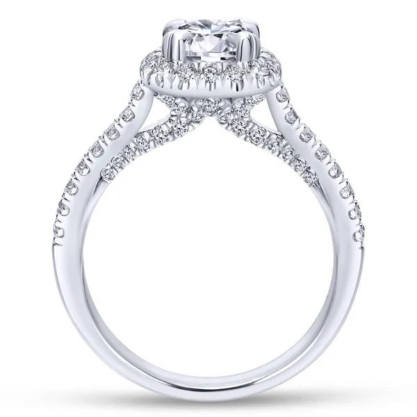 14k White Gold Round Halo Diamond Engagement Ring Image 3 The Ring Austin Round Rock, TX