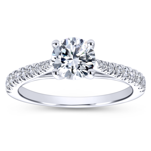 14k White Gold Round Straight Diamond Engagement Ring Image 5 The Ring Austin Round Rock, TX