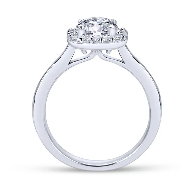 14k White Gold Round Halo Diamond Engagement Ring Image 3 The Ring Austin Round Rock, TX