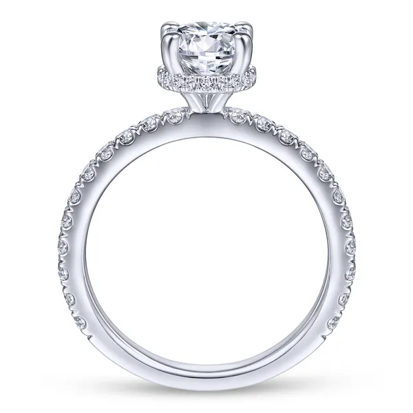 14k White Gold Round Straight Diamond Engagement Ring Image 3 The Ring Austin Round Rock, TX