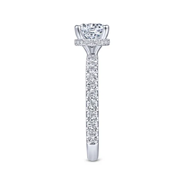 14k White Gold Round Straight Diamond Engagement Ring Image 5 The Ring Austin Round Rock, TX