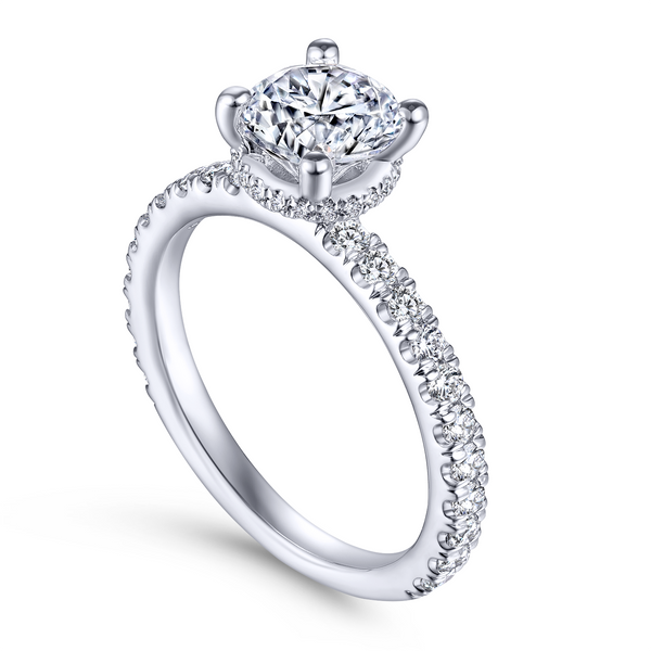 14k White Gold Round Straight Diamond Engagement Ring The Ring Austin Round Rock, TX