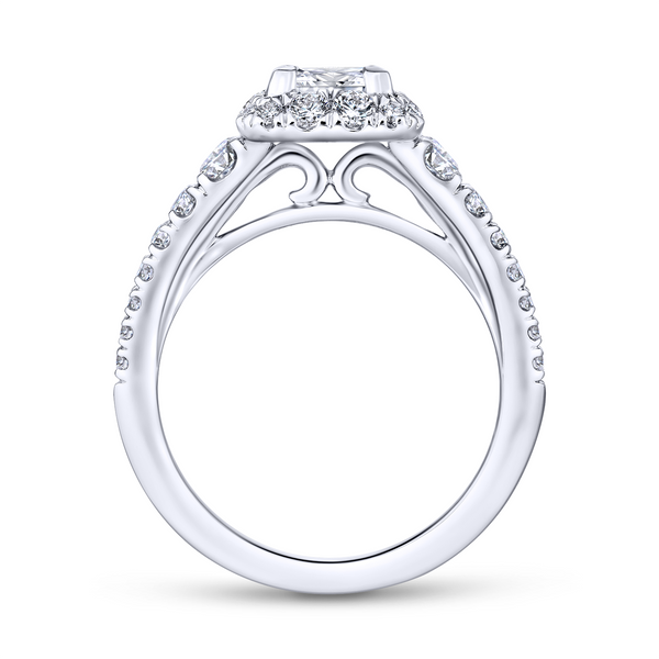 A timeless princess cut halo engagement ring Image 3 The Ring Austin Round Rock, TX