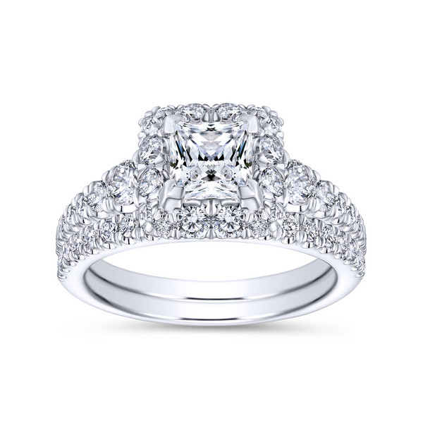 A timeless princess cut halo engagement ring Image 4 The Ring Austin Round Rock, TX