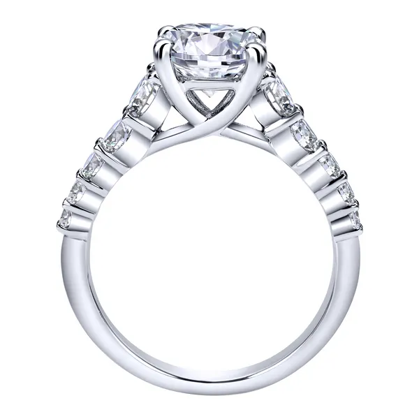 14k White Gold Round Straight Diamond Engagement Ring Image 3 The Ring Austin Round Rock, TX