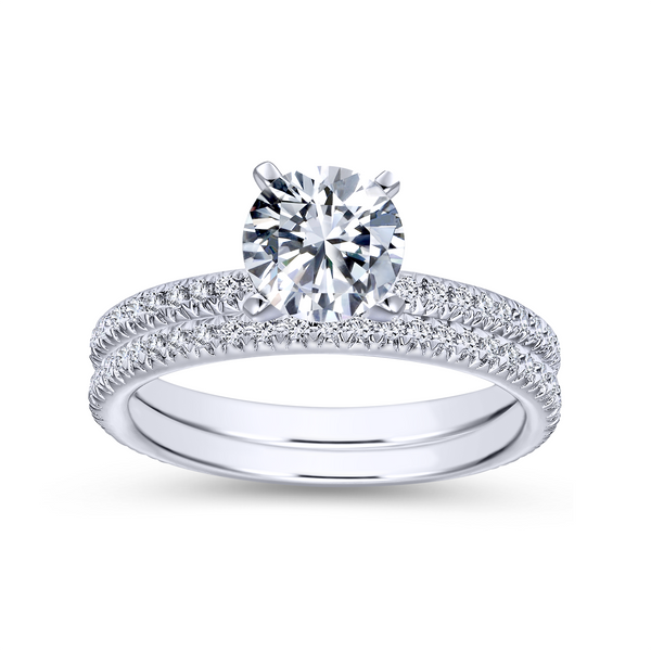 14k White Gold Round Straight Diamond Engagement Ring Image 4 The Ring Austin Round Rock, TX