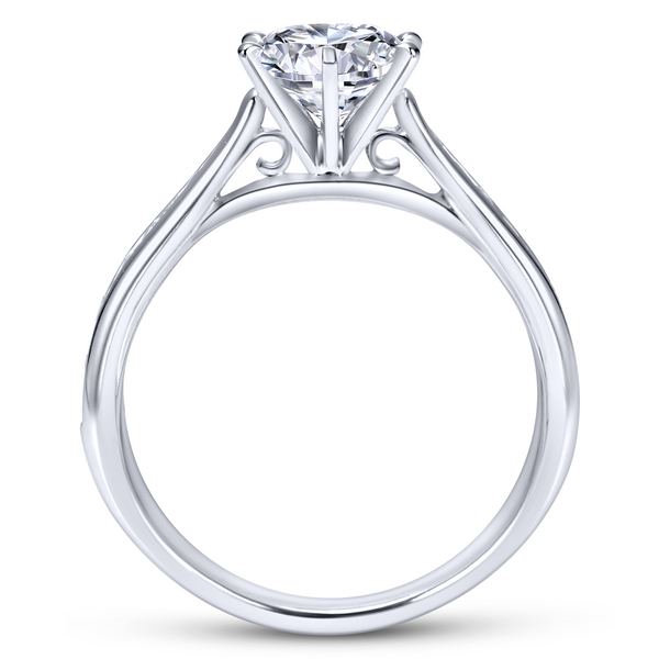 14k White Gold Round Straight Diamond Engagement Ring Image 3 The Ring Austin Round Rock, TX