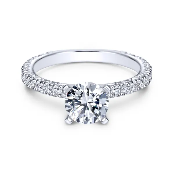 14k White Gold Round Straight Diamond Engagement Ring Image 2 The Ring Austin Round Rock, TX