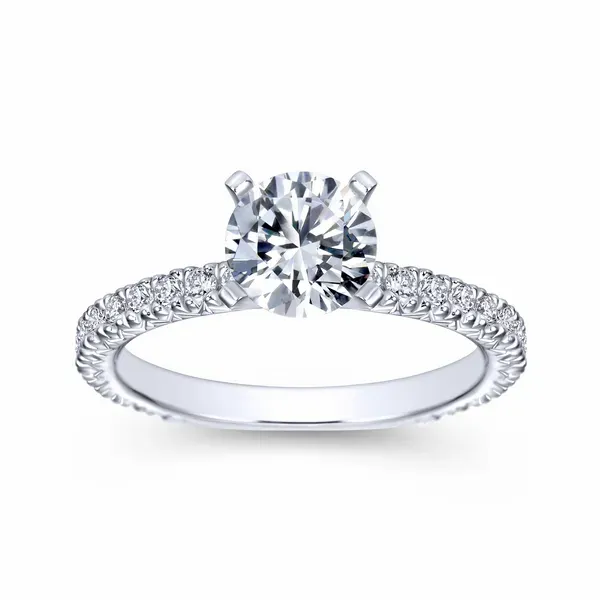 14k White Gold Round Straight Diamond Engagement Ring Image 5 The Ring Austin Round Rock, TX