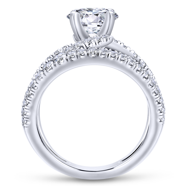 14k White Gold Round Split Shank Diamond Engagement Ring Image 3 The Ring Austin Round Rock, TX