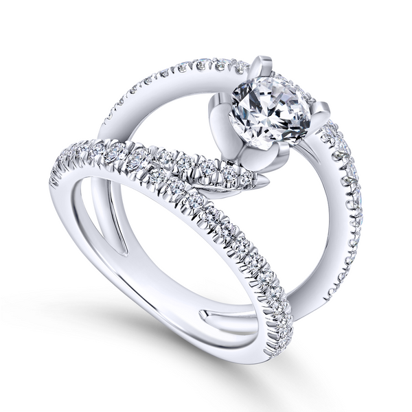 14k White Gold Round Split Shank Diamond Engagement Ring The Ring Austin Round Rock, TX