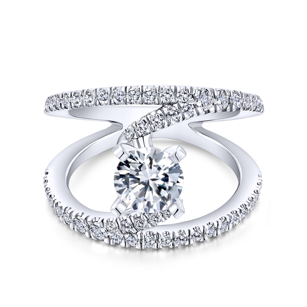 Diamond Semi-Mount Engagement Ring Image 2 The Ring Austin Round Rock, TX