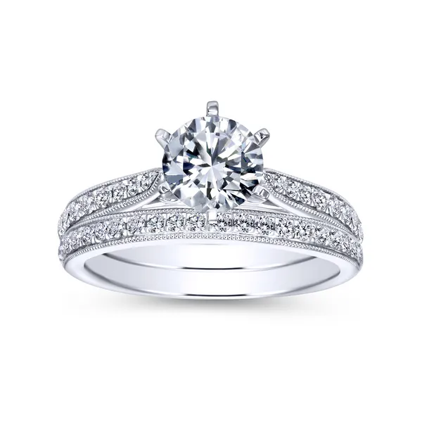 14k White Gold Round Straight Diamond Engagement Ring Image 4 The Ring Austin Round Rock, TX