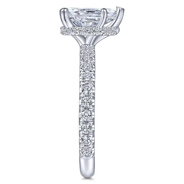 14k White Gold Pear Shape Straight Diamond Engagement Ring Image 5 The Ring Austin Round Rock, TX