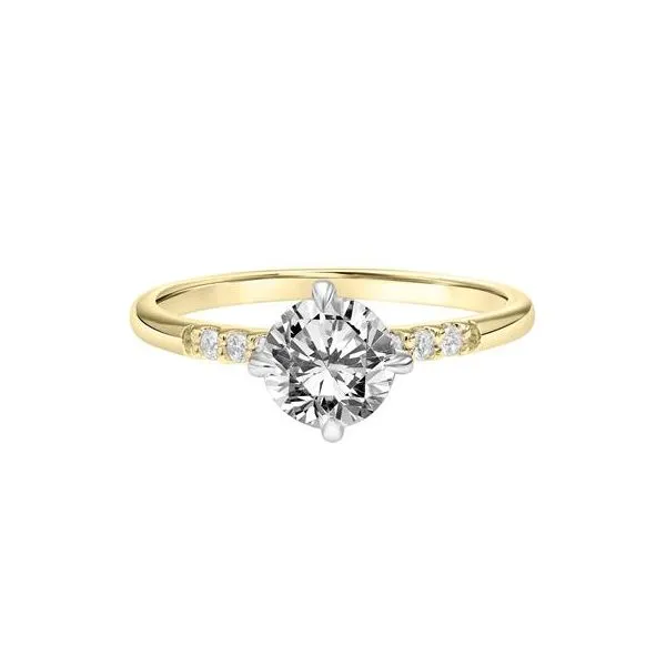 1/10CTW 14K YG Mined Diamond East West Prong Set Engagement Ring Image 2 The Ring Austin Round Rock, TX