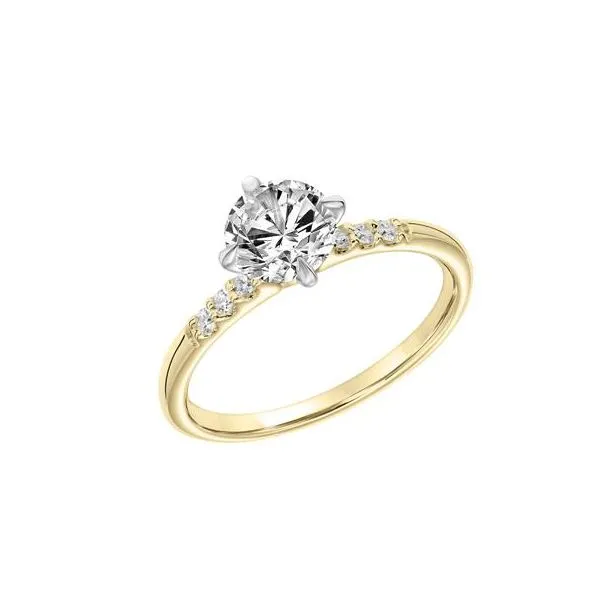 1/10CTW 14K YG Mined Diamond East West Prong Set Engagement Ring The Ring Austin Round Rock, TX