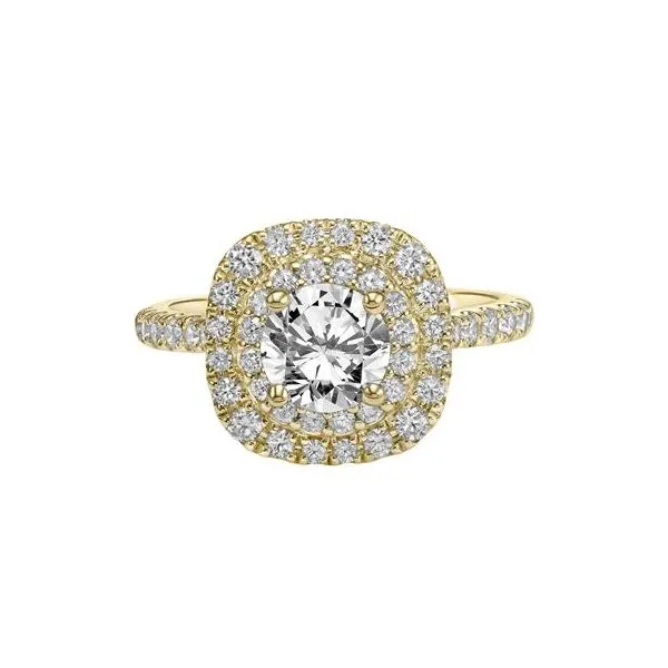 5/8CTW 14K WG Mined Diamond Double Halo Engagement Ring Image 2 The Ring Austin Round Rock, TX